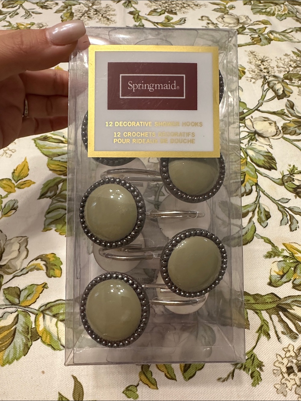 Springmaid Decorative Shower Hooks - Set of 12